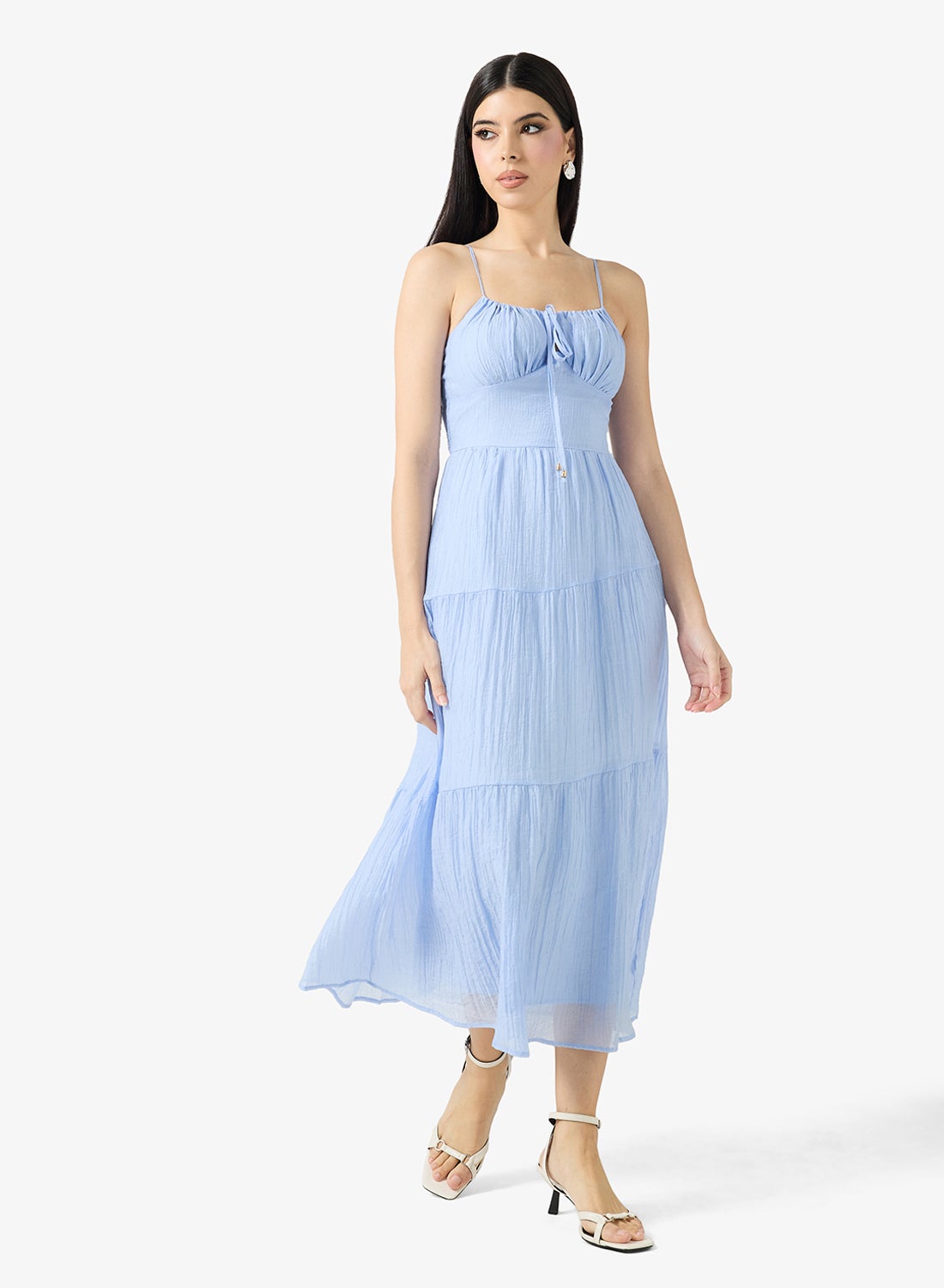 Tiered Dress With Back Tie Up
